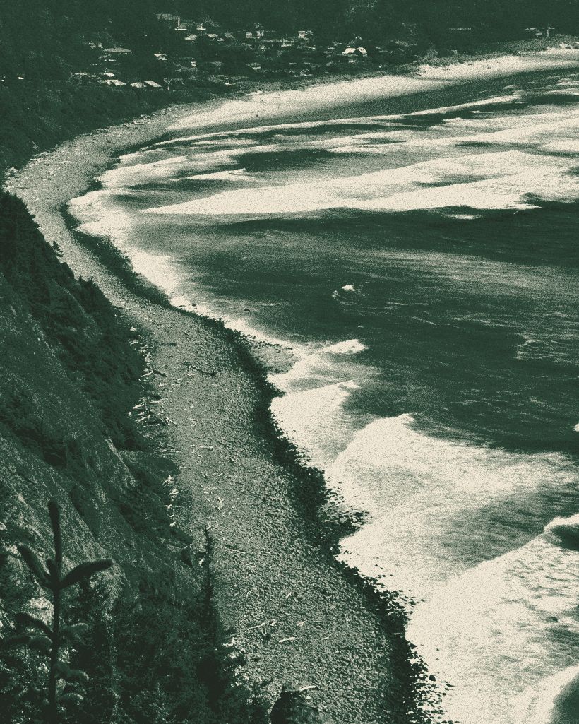 The bluff above the cove, two-ink print